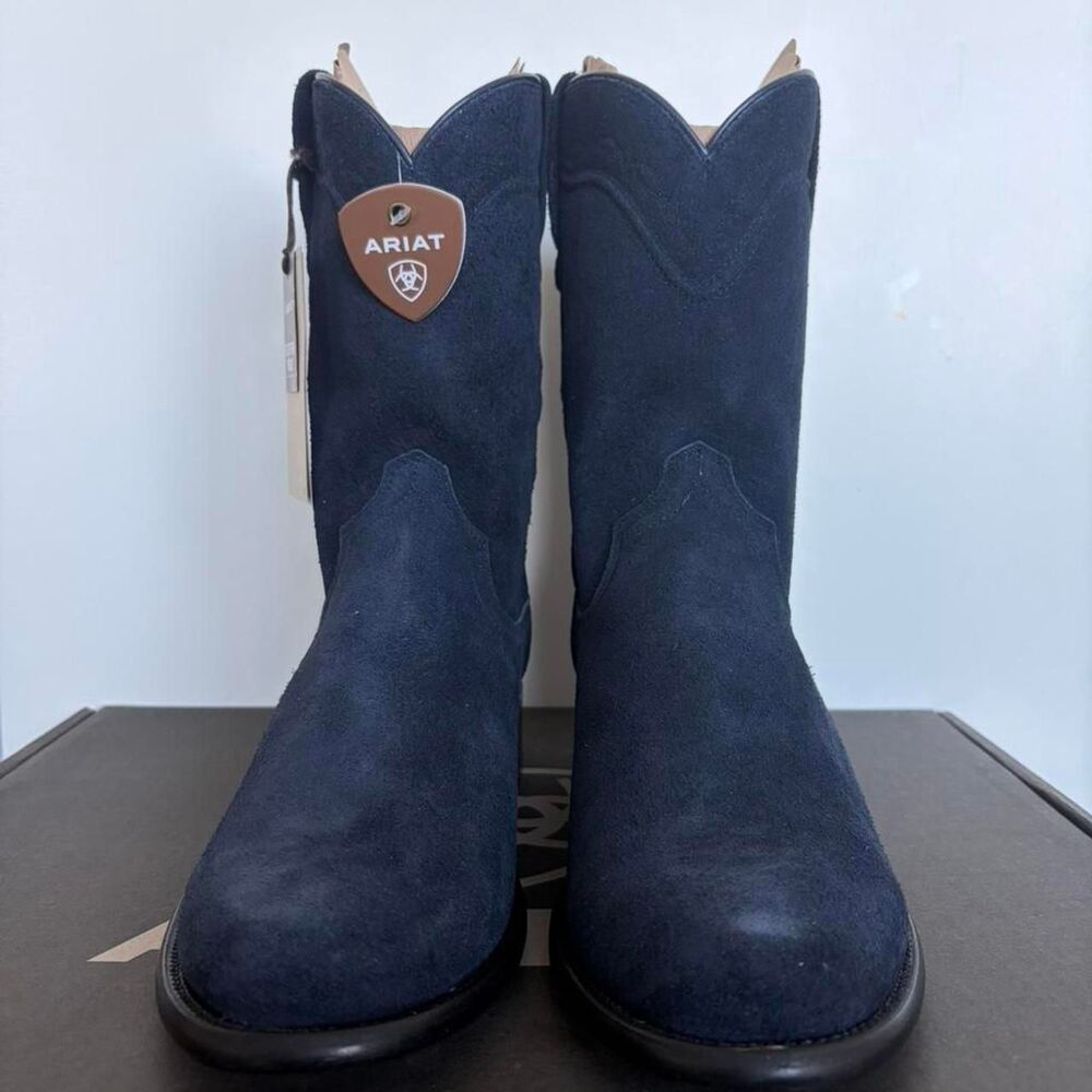 Ariat x Yellowstone Midnight Rancher Boot - Navy Oiled Roughout